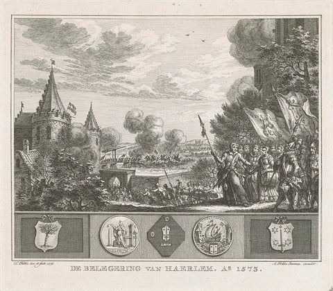 Siege of Haarlem, 1573, Simon Fokke, 1776 Canvas Print