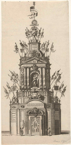 Monument in honour of the inauguration of Philip V as Duke of Lorraine, 1702, Jan Baptist Berterham, 1702 Canvas Print