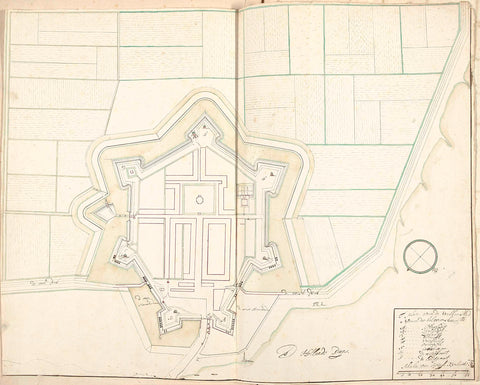 Map of Willemstad, c. 1701-1715, Samuel Du Ry de Champdoré, 1701 - 1715 Canvas Print