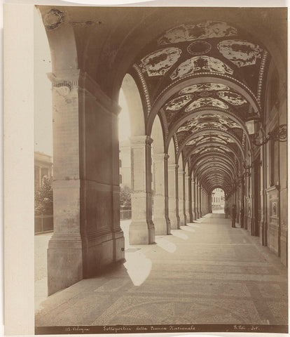 View in the gallery of the Banca Nazionale in Bologna, R. Peli, c. 1870 - c. 1890 Canvas Print