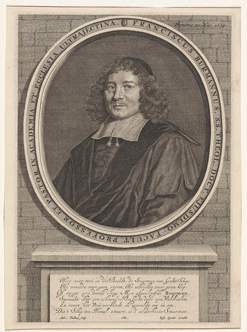 Portrait of Frans Burman (I), Andries Vaillant, 1680 Canvas Print