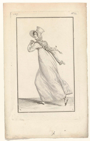 Journal des Dames et des Modes, Costume Parisien, 25 July 1817 (1664), Pierre Charles Baquoy, 1817 Canvas Print