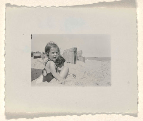 Isabel Wachenheimer on beach of Travemünde, August 1933, anonymous, 1933 Canvas Print