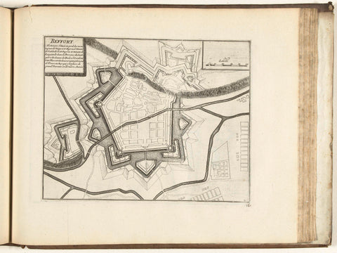 Map of Belfort, 1726, anonymous, 1726 Canvas Print