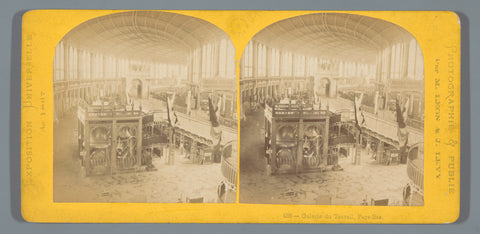 Dutch section in the Machine hall at the World's Fair of 1867, Léon & Lévy, 1867 Canvas Print