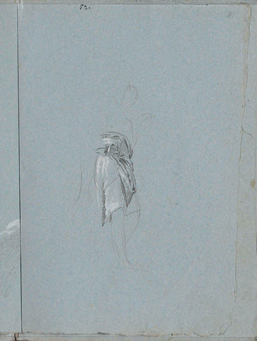 Staande figuur met riem en draperie rond het middel, Lorenzo Baldissera Tiepolo (circle of), c. 1751 Canvas Print