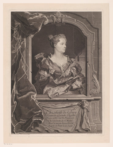 Portrait of Elizabeth de Gouy, Johann Georg Wille, 1725 - 1808 Canvas Print
