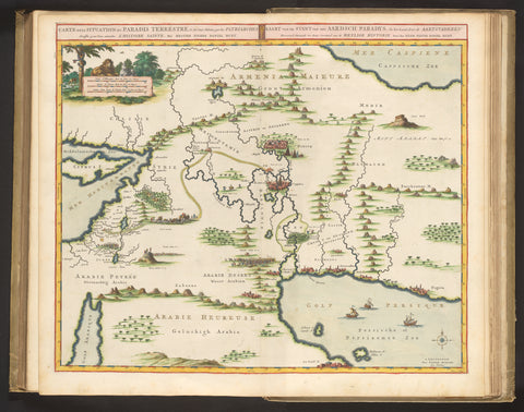 Map of Paradise, Dirk Janszoon van Santen, 1700 Canvas Print