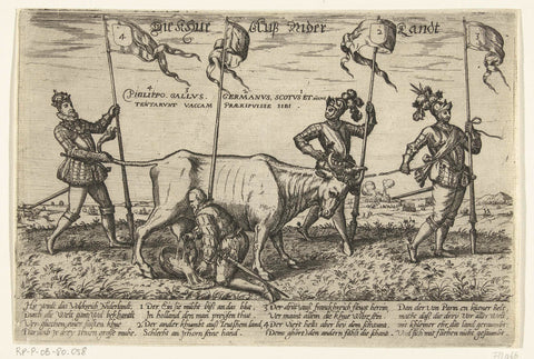 The Dutch Cow, ca. 1587, anonymous, in or after 1587 Canvas Print