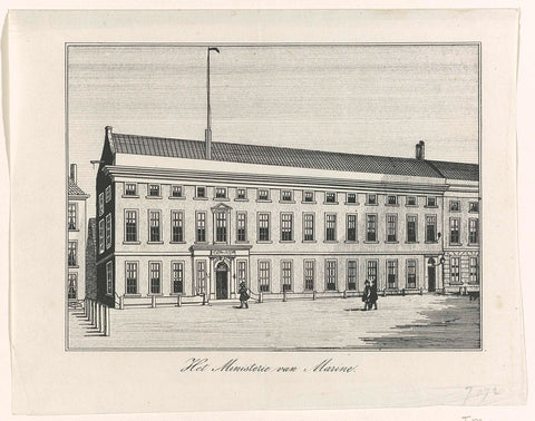 Ministry of The Hague, before the fire of 1844, anonymous, 1844 Canvas Print