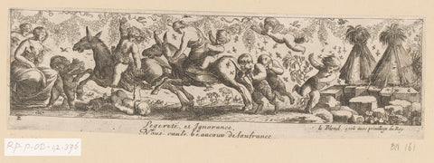 Consequence of Silenus attacked by bees, Pierre Brebiette, 1630 Canvas Print