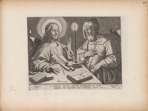 Christ in conversation with Nicodemus, Pieter de Jode (I), 1643 Canvas Print