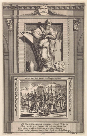 H. Babylas van Antiochië, Jan Luyken, 1698 Canvas Print