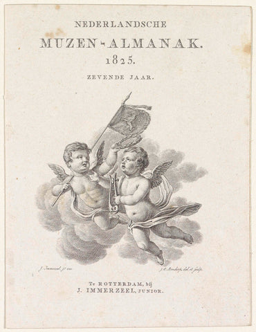 Title page for: Nederlandsche Muzen-Almanak 1825, Johannes Christiaan Bendorp, 1825 Canvas Print