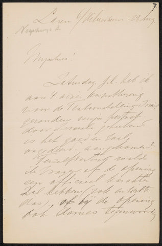 Letter to the anonymous, Albert Neuhuys (1844-1914), 1814 - 1854 Canvas Print