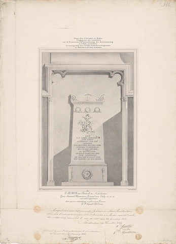 Tomb monument for Jan van Speijk, 1832, anonymous, 1832 Canvas Print