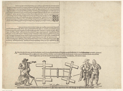 Diagram of the land yacht of Simon Stevin, 1602, Christoffel van Shechem (I), 1612 Canvas Print