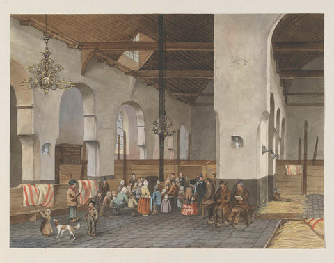 Reception of the Veenendalers in the Geertekerk in Utrecht, 1855, anonymous, 1855 Canvas Print