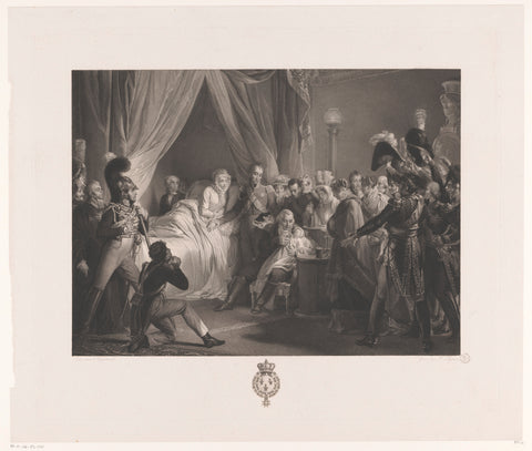 Birth of Henry of Artois Bourbon, Count of Chambord, Etienne Frédéric Lignon, 1827 Canvas Print