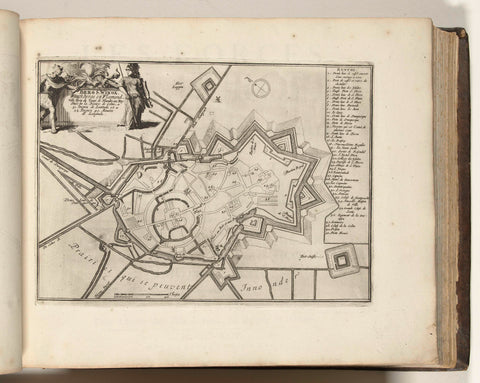 Fortress map of Sint-Winoksbergen, 1693, anonymous, 1693 Canvas Print