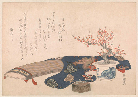 Still life with koto, Hishikawa Sôri, c. 1890 - c. 1900 Canvas Print