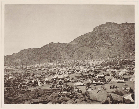 Eastern part of the valley of Muna during the pilgrimage to Mecca (pl.11), Abd Al-Ghaffar, 1888 - 1889 Canvas Print