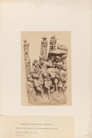 Wooden sculpture of an altar, in the collection of the Royal Antiquarian Society, 1867, Pieter Oosterhuis, 1867 Canvas Print