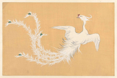 White phoenix, Kamisaka Sekka, 1909 Canvas Print