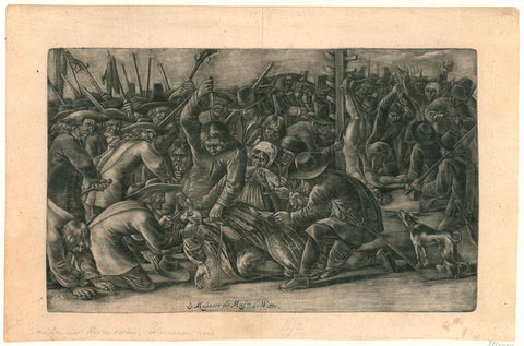 Mutilation of the Bodies of the De Witt Brothers, 1672, Hendrick Danckerts, 1672 Canvas Print