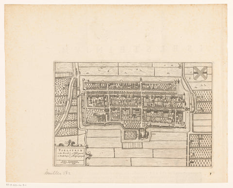 Map of IJsselstein, anonymous, 1649 - 1652 Canvas Print