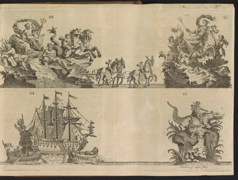 Sheet G: eleventh float, 1767, Pieter Wauters, 1767 Canvas Print