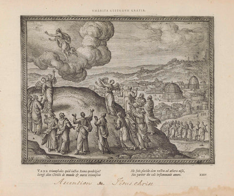 Ascension of Christ, Pieter van der Borcht (I), 1613 Canvas Print