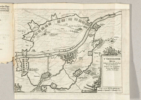 Kaart van het be siege van Huis te Gennep, 1641, Crispijn van de Passe (II) (workshop of), 1641 Canvas Print