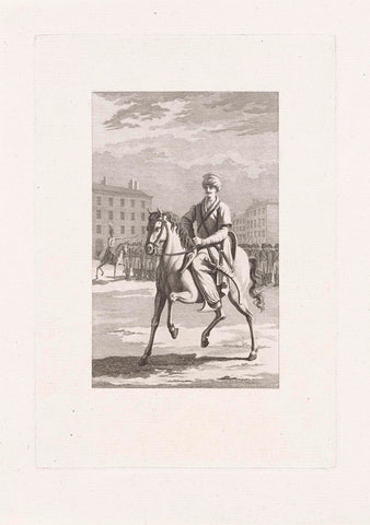 Mammeluk on horseback, Izaak Jansz. de Wit, 1798 - 1809 Canvas Print