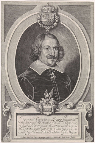 Portrait of Johannes Cuyermans, Paulus Pontius, 1648 Canvas Print