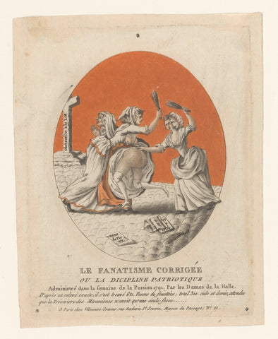 Fanaticism corrected, 1791, Villeneuve, 1791 Canvas Print