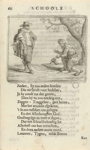 Kneeling Man in Front of a Richly Dressed Figure, Arnold Houbraken, 1682 Canvas Print