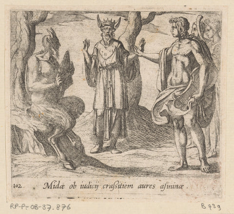 Midas krijgt ezelsoren, Antonio Tempesta, 1606 Canvas Print