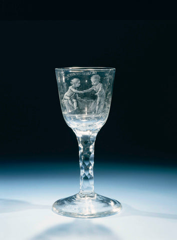 Chalice glass with a performance of De Vriendschap, anonymous, c. 1775 - in or before 1798 Canvas Print