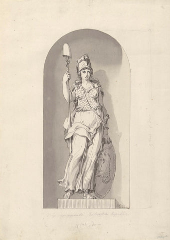 Statue of the Free Armed Batavian Republic, 1799, Bartholomew Ziesenis, 1799 Canvas Print