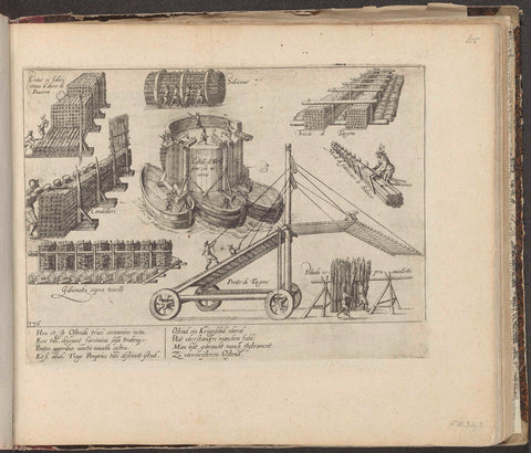 Siege tools deployed during the siege of Ostend, 1601-1604, Frans Hogenberg (workshop of), 1601 - 1603 Canvas Print