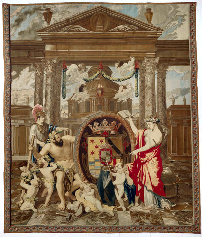 Coat of arms of the Count of Monterey, Jacob van der Borcht (I), c. 1770 Canvas Print