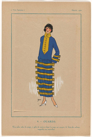 Très Parisien, February 1922: 9.- OUARDA, J. Dory, 1922 Canvas Print