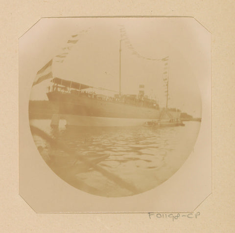 Decorated ship on the IJ during the Imperial Feasts in Amsterdam, Johanna Margaretha Piek (attributed to), 1891 Canvas Print