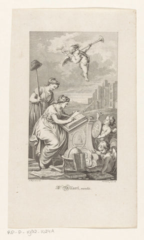 History makes history, Reinier Vinkeles (I), 1785 Canvas Print