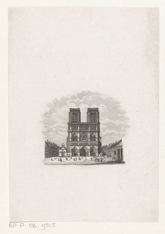 Notre Dame de Paris, Daniël Veelwaard (I), in or before 1825 Canvas Print