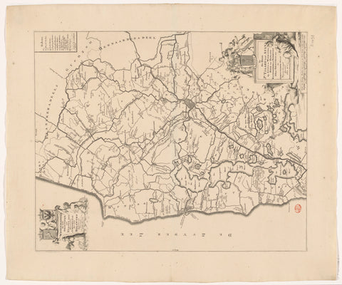 Map of the grietenij Wonseradeel, anonymous, 1718 Canvas Print