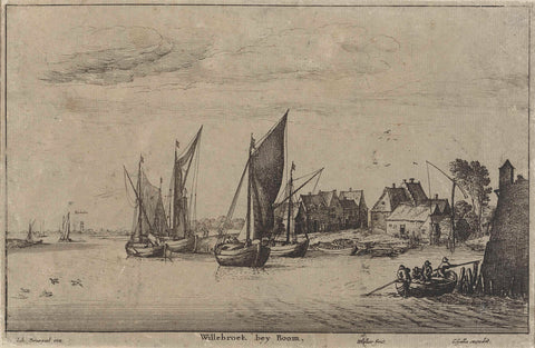 View of Willebroek near Mechelen, Wenceslaus Hollar, 1651 - 1678 Canvas Print