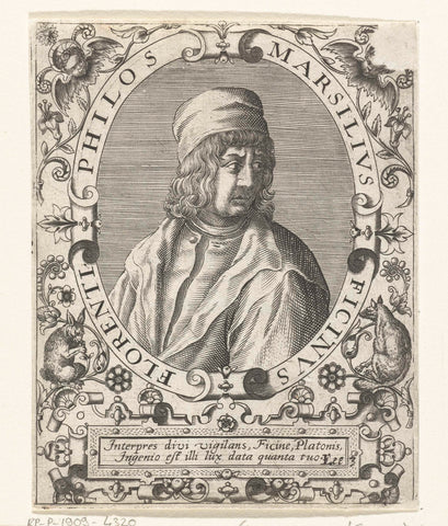 Portrait of Marsilio Ficino, Theodor de Bry, 1669 Canvas Print