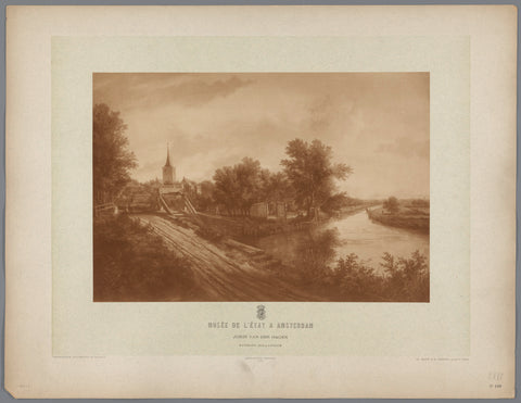 Photo reproduction of a painting by an unknown northern Dutch painter, 'Landscape with overtoom' (coll. Rijksmuseum, A 132), Adolphe Braun & Cie., 1887 Canvas Print